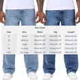 thumbnail image 3 of DayScoop Summer Jeans for Men Solid Color Denim Trousers Casual Fashion Stretch Zipper Button Multi Pocket Loose Straight Full Length Pants, 3 of 6