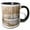 Black/White, variant on 3drose, Trees in Winter Snow, Eagle Creek Park, Indianapolis, Indiana., 11oz Two-tone Black Mug