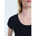 thumbnail image 4 of Free Assembly Women's Scoop Neck Tee with Short Sleeves, Sizes XS-XXL, 4 of 5