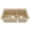 Bisque, variant on Karran Drop-In Quartz Composite 33 in. 1-Hole 60/40 Double Bowl Kitchen Sink in Bisque