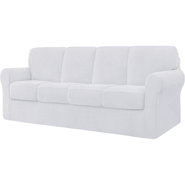CHUN YI Stretch Checks Spandex Sofa Cover Separate Backrests Cushions Cover Slipcover