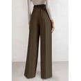 thumbnail image 4 of Pantalones de Pierna Ancha PRETTYGARDEN para Mujer Café XL, 4 of 6