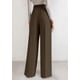 thumbnail image 4 of Pantalones de Pierna Ancha PRETTYGARDEN para Mujer Café XL, 4 of 6