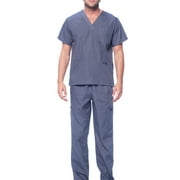 Dagacci Medical Uniform Unisex Scrubs Set Scrub Top and Pants