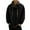 Black, variant on Men's Spring & Fall Lightweight Hooded Colorblock Fake Two-Piece Windbreaker, Army Green, Size L