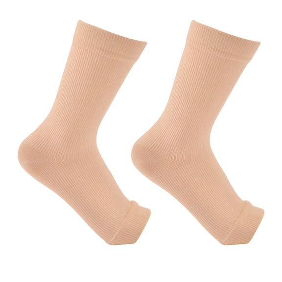 TELOLY Neuropathy Socks For Women,Toeless Compression Ankle Socks Open Toe Compression Socks,Ankle Sleeves Socks Foot Compression Sleeves For Running