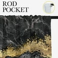 thumbnail image 3 of Black And White Marble Curtains 42"Wx45"L, White And Gold Marble Window Curtains Women Men Boys Modern White Gold Abstract Art Marble Curtains for Bedroom Window/Living Room/Bathroom 2 Panels, 3 of 5