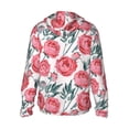 thumbnail image 3 of Balery Rose Flowers Men's Women's UPF 50+ Sun Protection Lightweight Hoodie Performance Long Sleeve Shirt for Fishing Running-Large, 3 of 9