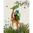 thumbnail image 2 of Fab Funky 12x14 Black Ornate Wood Framed with Double Matting Museum Art Print Titled - Tropical Giraffe 3, 2 of 4