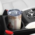 thumbnail image 5 of 20 Oz Pioneer Flower Coffee Tumbler Double Wall Insulated Stainless Steel Water Bottle | Metal Reusable Thermoses Flask with Cup Cap | Leak & Sweat Proof with Anti-Dust Lid, 5 of 7