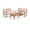 Style A Beige, variant on ANGELES HOME 4 PCS Wood Patio Furniture Set with Soft Seat Cushions, Acacia Wood Outdoor Furniture Set for Garden Deck Backyard, Beige