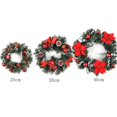 thumbnail image 5 of Christmas Wreath With Battery Powered LED Light String Front Door Hanging Garland Holiday Home Decorations, 5 of 5