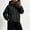 Black, variant on SEMPAI Waterproof Rain Jackets for Women Windproof Jacket Women Hooded Fashion Long Sleeve Coat with Pocket Loose Zipper Sports Suit Black L