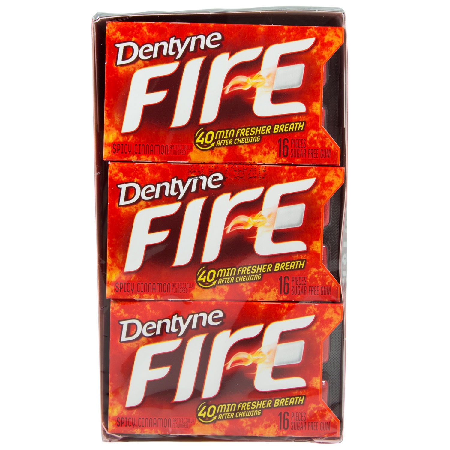 Branded Dentyne Fire Spicy Cinnamon Sugar Free Gum (16 ct., 12 pks.) - Sugar Free = Pack of 2
