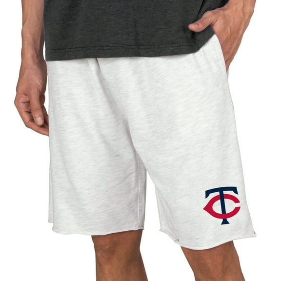 Men's Concepts Sport Oatmeal Minnesota Twins Mainstream Terry Tri-Blend Shorts