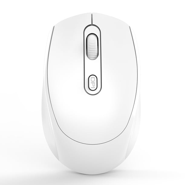 Ratón inalámbrico para juegos Bluetooth 5.1 de 4 GHz, ratón óptico inalámbrico para juegos, ratón silencioso de 1600 DPI (versión con batería)
