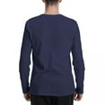 thumbnail image 4 of ALLNOB Men's Long Sleeve Round Neck T-Shirt with Floral Print Navy Blue, 4 of 6