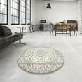 thumbnail image 3 of Ahgly Company Indoor Square Traditional Champagne Beige Medallion Area Rugs, 8' Square, 3 of 6