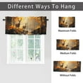 thumbnail image 6 of Rustic Deer Valance Rod Pocket Window Curtain for Kitchen Forest Animal Elk Wildlife Country Hunting Autumn Thermal Insulated Room Darkening Curtain for Dinning Room 54 by 18 in, 1 Panel, 6 of 6