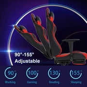 BestOffice Ergonomic Gaming Chair, Lumbar Support, Swivel Rolling for Men, Women(Red)