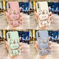 thumbnail image 2 of Carcasa Motorola Moto G10 G20 G30 G9 Play G53 G9 Plus E7 Power E20 Lindo Conejito Soporte Anime Dibujos Animados Espejo Conejo Teléfono KT, 2 of 4