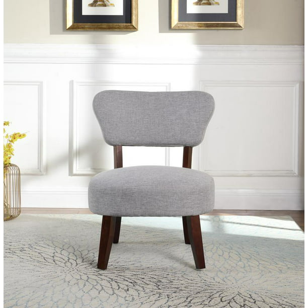 Round Seat Accent Chair, Gray