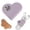 Purple, variant on Noothes Heart Cord Organizer Portable PU Leather Heart Shape Cable Winder Leather Data Cable Cord Organizers Leather For Headphones USB