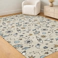 thumbnail image 6 of Addison Rugs Chantille Indoor/Outdoor Transitional Kids Beige Machine Washable Rectangle Rug, 8' x 10', 6 of 8