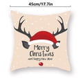 thumbnail image 3 of thinsony Throw Pillow Cover Christmas Elements Printing Pillowcase Decoration Polyester Washable Sofa Pillowslip, Type 16, 3 of 7