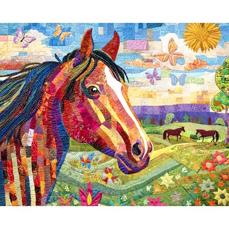 Springbok Patchwork Pony - 1000 Piece Jigsaw Puzzle - Made in the USA - Unique Cut Pieces