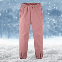 Luxalzxs Snow Pants Kids Boys Girls Waterproof Ski Pants Youth Softshell Insulated Ski Trousers Winter Warm Snowboard Pants Elastic Waist Outdoor Hiking Pants