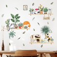 thumbnail image 1 of (B)Pegatinas de pared autoadhesivas para decoración del hogar, dormitorio, porche, flores, plantas en macetas verdes frescas, 1 of 4