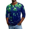 thumbnail image 2 of Men's Raglan Sleeve Three-quarter Sleeve Top Blue A L, 2 of 5