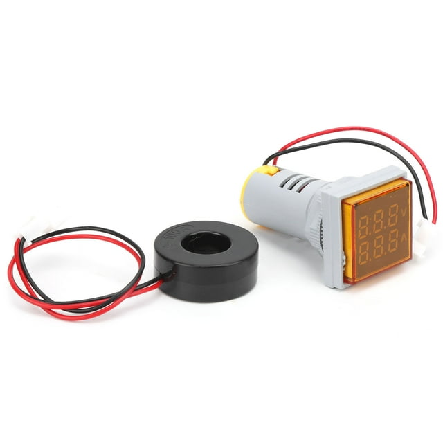 2in 1 Voltmeter Ammeter Voltage Current Meter Indicator for Equipment Power Measurement AD16-22FVA