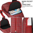 thumbnail image 4 of Sling Backpack,Red Christmas Plaid Pattern Crossbody Bag with Water Bottle Holder,Waterproof Sling Bag for Men/Women with Chest Phone Holder for Hiking,Travel, 4 of 6