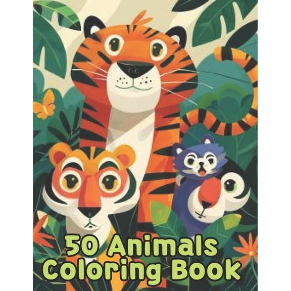 Coloring book for kids: 50 Animals Coloring Pages for kids, (Paperback)