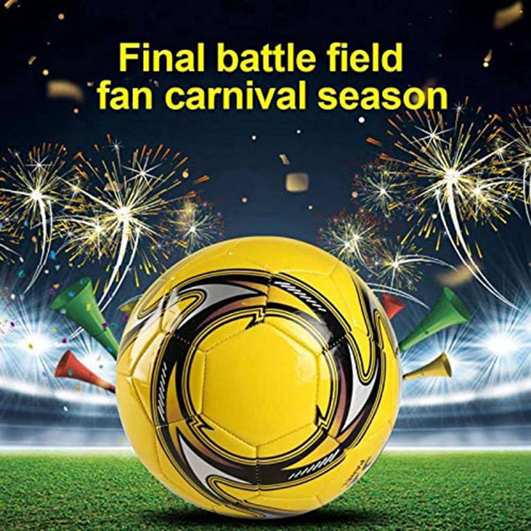 2X Professional Leather Soccer Ball Size 5 Professional Match Football Non-Slip Football Game Indoor and Football