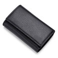 thumbnail image 1 of Black Exclusive Luxury Leather Keychain - Key Case - Key Holder - Genuine Leather - with Elegant Gift Box - Men - Women, 1 of 5