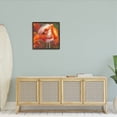 thumbnail image 2 of Preening Flamingo Wildlife Nature Animals & Insects Painting Black Framed Art Print Wall Art, 2 of 7