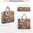 thumbnail image 6 of FORMRS Womens Corduroy Tote Bag Crossbody Shoulder Handbag with Pocket, Large Colorful Flowers, 6 of 7