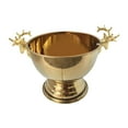 thumbnail image 1 of Suministros pedestal de Cerveza perfecl Vintage Doble cabeza de ciervo dorado, 1 of 6