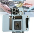 thumbnail image 3 of For Iphone 15 Pro Max Crossbody Ring Wallet Leather Back Cover Phone Case(Blue),iPhone 16 Plus, 3 of 7