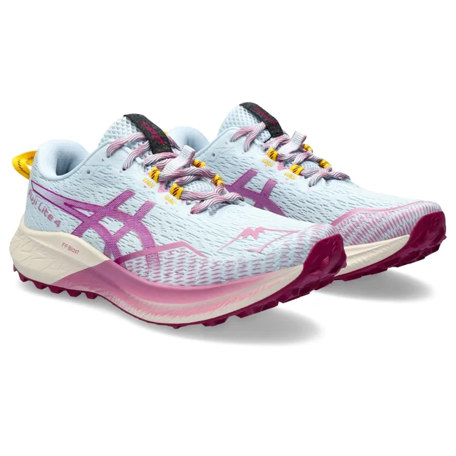 ASICS Women's Fuji Lite 4 Running Shoe, Light Blue/BlackBerry