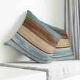 thumbnail image 3 of Blue Brown Pillow Covers 20x20 Inch Decorative Throw Pillow Cover, Farmhouse Rustic Wooden Plank Board Sofa Pillowcases Accent Cushion Case Home Decor Bedroom Living Room, 3 of 6