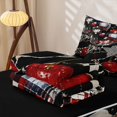thumbnail image 5 of Erosebridal 8 Ball Zipper Twin Comforter Sets with Fitted Sheet and 2 Pillowcases Disco Zipper Bedding Set, Disco Crimson, Black Reversible, 5 of 7