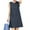 Navy, variant on ZANZEA Ladies Fashion Sundress Sleeveless Cotton Linen Vintage Casual Dress