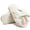 White, variant on Memory Foam Scuff Slippers for Women Linen Fabric Flower Bow Decor Slip‑On Bedroom House Slippers Soft Breathable Indoor Loungewear House Shoes for Ladies