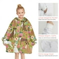 thumbnail image 6 of Cute Boxer Dog and Flowers Florals Blanket Hoodies for Kids 6-13YR Oversize Wearable Blanket Hoodies for Boys Girls Teens, 6 of 7