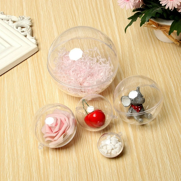 Bola de plástico transparente hueca de 3-25 cm para festivales, bolas navideñas creativas, bolas decorativas de acrílico
