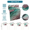 thumbnail image 7 of Table Runner Dresser Scarves 48 Inch Long, Geometric Wave Line Teal Pink Gradient Linen Dining Table Runners Modern Abstract Ocean Beach Tabletop Scarf for Wedding Holiday Party Kitchen, 7 of 7